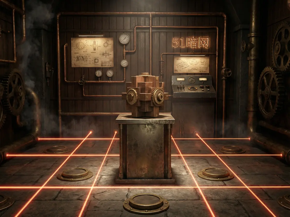 蒸汽压力门与激光阵 - 暗网禁区 | 密室机关实景
